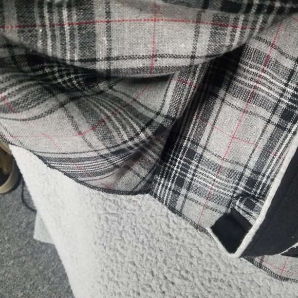 BKE Women's Black Plaid 100% Cotton Layered Renaissance Style Tunic Jacket SZ. S - Picture 8 of 12